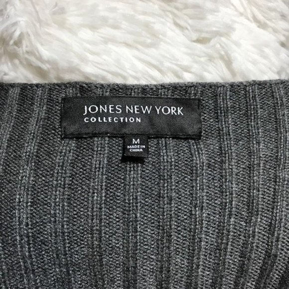 NWOT Jones New York Faux Mongolian Fur Cotton Blend Ribbed Knit Back Vest - Picture 10 of 11